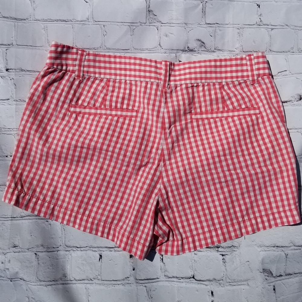 J.Crew Sonoma Gingham sz 8 red and white shorts - Picture 6 of 8